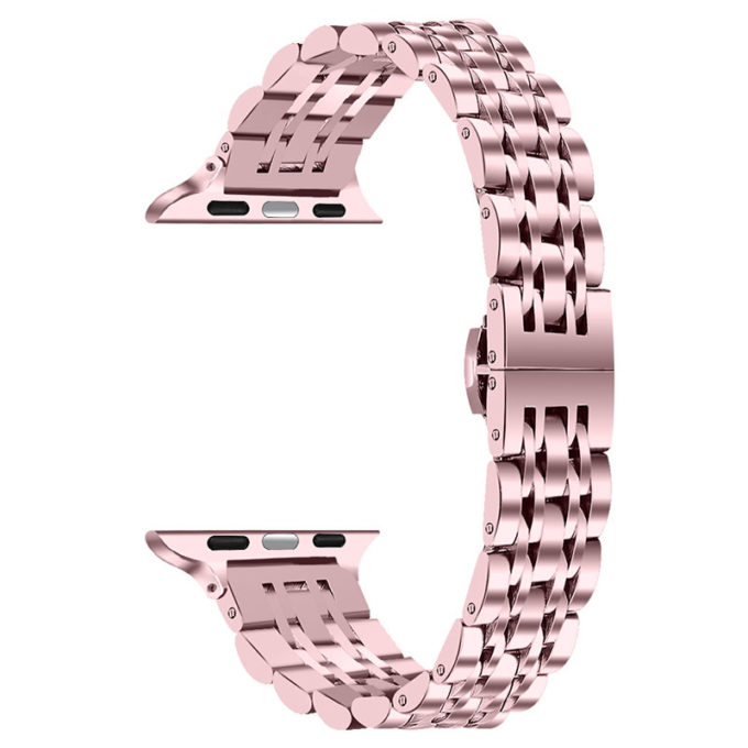 a.m22 Main Pink StrapsCo Slim Stainless Steel Bracelet for Apple Watch