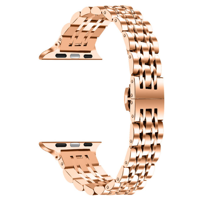 a.m22 Main Rose StrapsCo Slim Stainless Steel Bracelet for Apple Watch