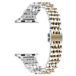 a.m22 Main Silver & Gold StrapsCo Slim Stainless Steel Bracelet for Apple Watch