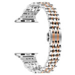 a.m22 Main Silver & Rose StrapsCo Slim Stainless Steel Bracelet for Apple Watch