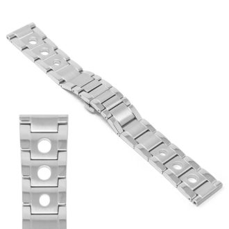 m15.ss Gallery Silver StrapsCo Stainless Steel Rally Bracelet Watch Band Strap