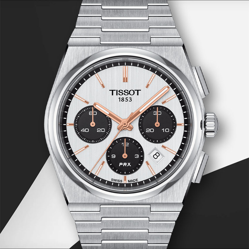 top panda dial chronographs tissot prx automatic chronograph