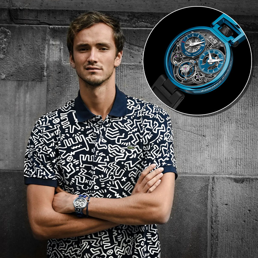 watches of the 2022 us open tennis players daniil medvedev bovet 1882 ottanasei tourbillion