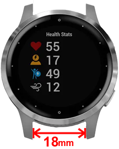 Garmin hot sale vivoactive size