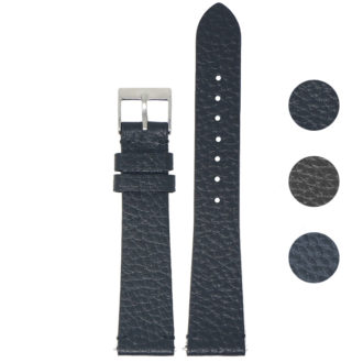 ds29.1 Gallery Black DASSARI Tapered Pebbled Leather Watch Band Strap 18mm 19mm 20mm 21mm 22mm