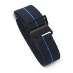 nt6.1.5 Main Black & Blue Matte StrapsCo Elastic Nylon NATO Watch Band Strap 20mm 22mm