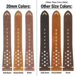 ra10 All Colors compared DASSARI Distressed Perforated Leather Watch Band Strap 20mm