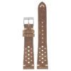 ra10.2 Main Dark Brown DASSARI Distressed Perforated Leather Watch Band Strap 20mm