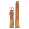 ra10.3 Main Peanut Butter DASSARI Distressed Perforated Leather Watch Band Strap 20mm
