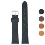 ds30.1 Gallery Black DASSARI Classic Stitched Leather Watch Band Strap Quick Release 18mm 19mm 20mm 21mm 22mm