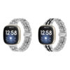 fb.m133 All Color 2 StrapsCo Stainless Steel Bracelet Watch Band w Hidden Clasp for Fitbit Versa 3