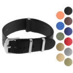 nt4.nl Gallery Black StrapsCo Premium Woven Nylon Seatbelt NATO Watch Band Strap 18mm 19mm 20mm 21mm 22mm 24mm