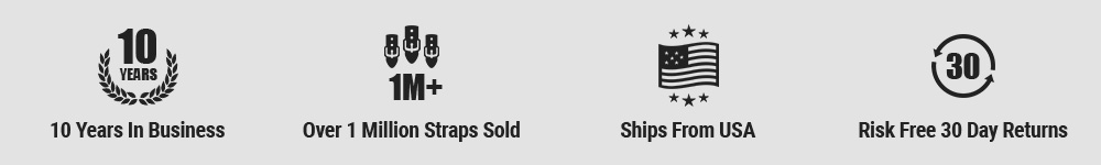 10 Years In Business - Over 1 Million Straps Sold - Ships From USA - Risk Free 30 Day Returns