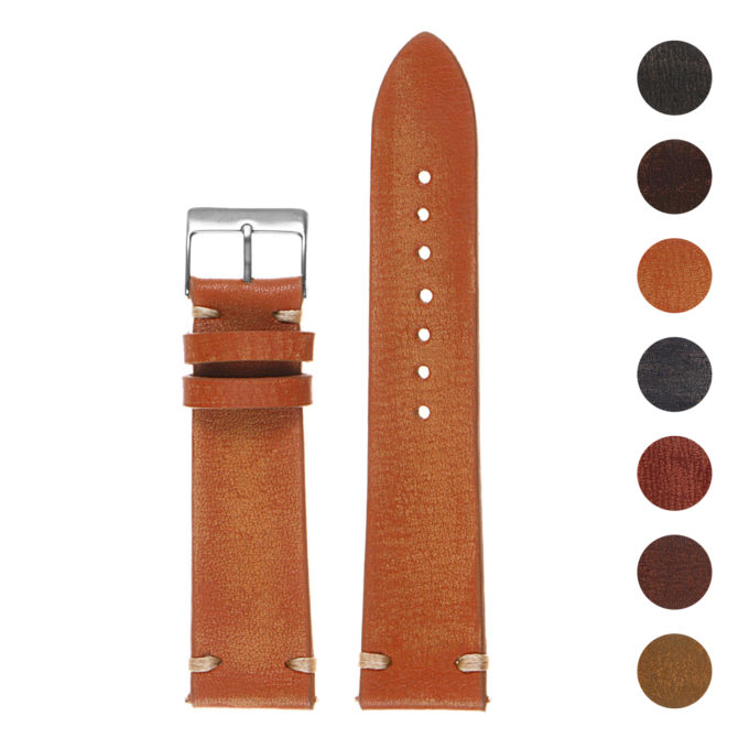 ks4.3 Gallery Tan Distressed Leather Watch Band Strap