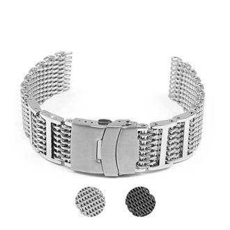 m4.ps Gallery H Link Shark Mesh Watch Band Strap