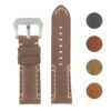 p618.2 Main Brown DASSARI Vagabond Hand Stitched Leather Watch Band Strap 22mm 24mm 26mm