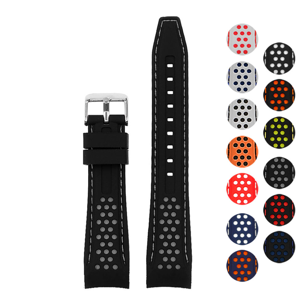 Rubber Perforated Rally Watch Strap Band | StrapsCo
