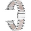 a.m24.ss.13 Silver & Pink Back StrapsCo Stainless Steel & Resin Band for Apple Watch 38mm 42mm