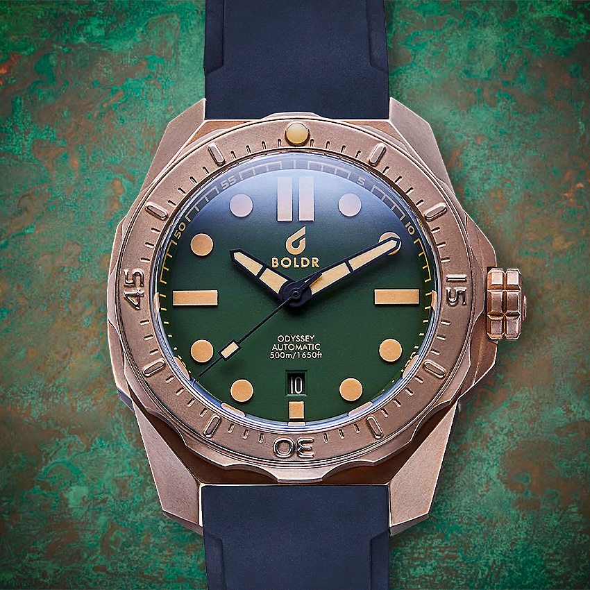 the best bronze watches boldr odyssey bronze pine green