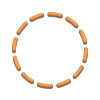 White w / Orange Stitching