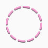 White w / Pink Stitching