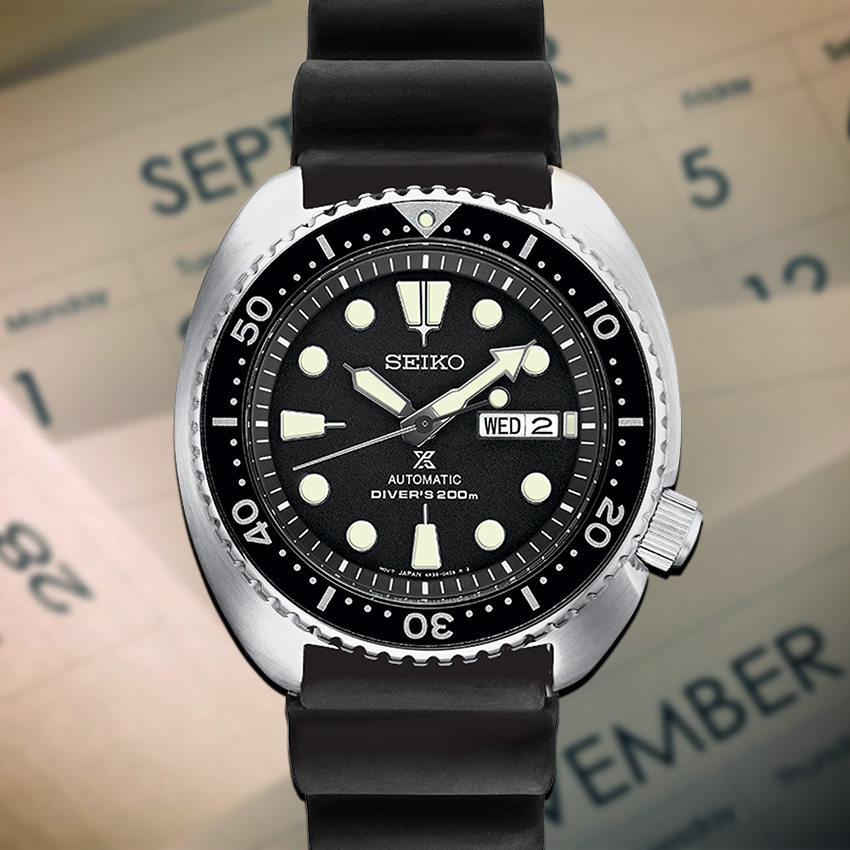 affordable day date watches seiko prospex turtle srpe93