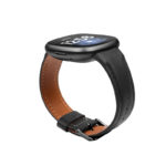 fb.l41.1.mb Angle Black StrapsCo Leather Watch Band Strap for Fitbit Sense Versa 3