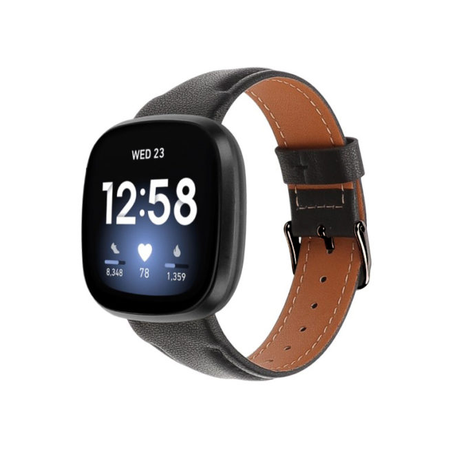 Everyday Leather Strap For Fitbit Versa 3 | StrapsCo