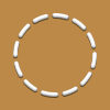Tan w / White Stitching