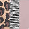 Leopard, Silver, Light Pink