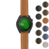 g.aS42.st23 Gallery Tan & White StrapsCo Heavy Duty Mens Leather Watch Band Strap 20mm