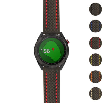 g.aS42.st25 Gallery Black & Red StrapsCo Heavy Duty Carbon Fiber Watch Strap 20mm