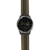 g.d2a.st23 Main Black & Yellow StrapsCo Heavy Duty Mens Leather Watch Band Strap 20mm