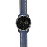 g.d2a.st23 Main Blue & Orange StrapsCo Heavy Duty Mens Leather Watch Band Strap 20mm