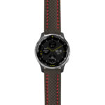 g.d2a.st25 Main Black & Red StrapsCo Heavy Duty Carbon Fiber Watch Strap 20mm
