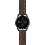 g.dax10.st25 Main Black & Orange StrapsCo Heavy Duty Carbon Fiber Watch Strap 20mm