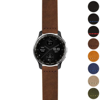 g.dax10.st29 Gallery Brown StrapsCo Heavy Duty Suede Watch Strap 20mm