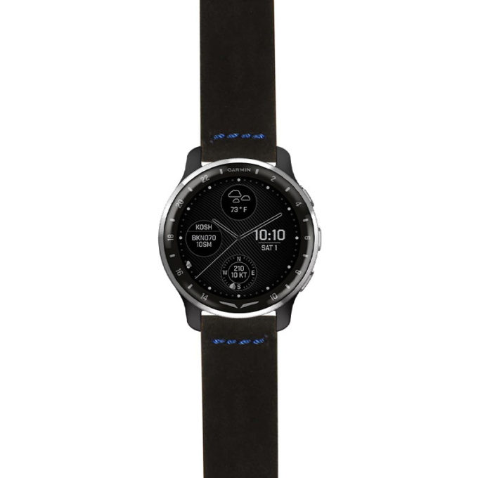 g.dax10.st29 Main Black & Blue StrapsCo Heavy Duty Suede Watch Strap 20mm