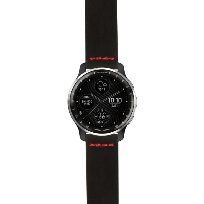 g.dax10.st29 Main Black & Red StrapsCo Heavy Duty Suede Watch Strap 20mm