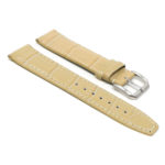 iw17a angle Beige DASSARI Croc Embossed Leather Watch Band Strap 20mm 21mm 22mm