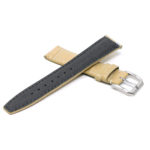 iw17a cross Beige DASSARI Croc Embossed Leather Watch Band Strap 20mm 21mm 22mm