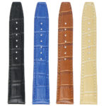 iw8 All Color DASSARI Croc Embossed Leather Watch Band Strap 20mm 21mm 22mm