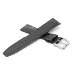 iw8.1 Cross Black DASSARI Croc Embossed Leather Watch Band Strap 20mm 21mm 22mm