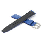 iw8.5 Cross Blue DASSARI Croc Embossed Leather Watch Band Strap 20mm 21mm 22mm