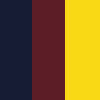 Navy Blue / Burgundy / Yellow