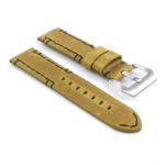 p618.10 Angle Amber DASSARI Vagabond Hand Stitched Leather Watch Band Strap 22mm 24mm 26mm