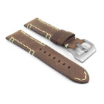 p618.2 Angle Brown DASSARI Vagabond Hand Stitched Leather Watch Band Strap 22mm 24mm 26mm