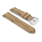p618.3 Angle Tan DASSARI Vagabond Hand Stitched Leather Watch Band Strap 22mm 24mm 26mm