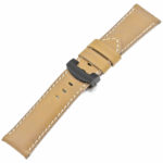 ps3.17.mb Main Khaki Salvage Leather Panerai Watch Band Strap With Black Deployant Clasp