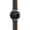 g.fch.st23 Main Black & Orange StrapsCo Heavy Duty Mens Leather Watch Band Strap 20mm